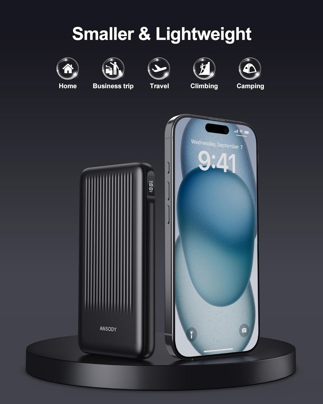 Ansody Paquete de 2 cargadores portátiles, 10000mAh 22.5W compacto...