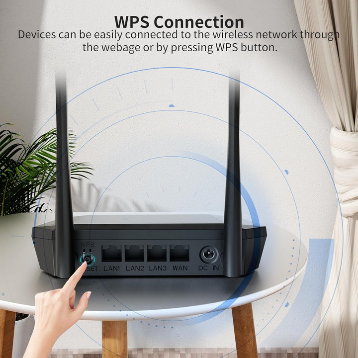 Dbit N300 Router Wi-Fi inalámbrico de fácil configuración, enrutado...