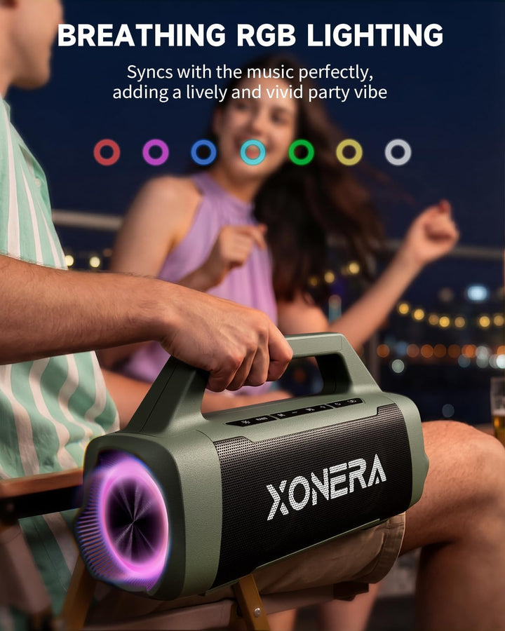 Xonera Altavoces Bluetooth inalámbricos, 80 W pico alto altavoz par...