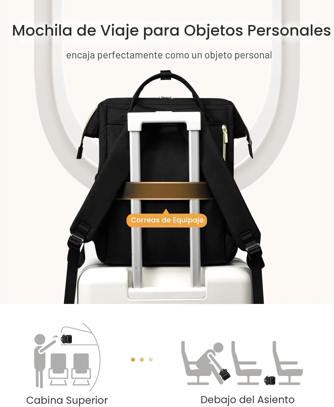LOVEVOOK - Mochila de computadora portátil para mujer con bolsillo...