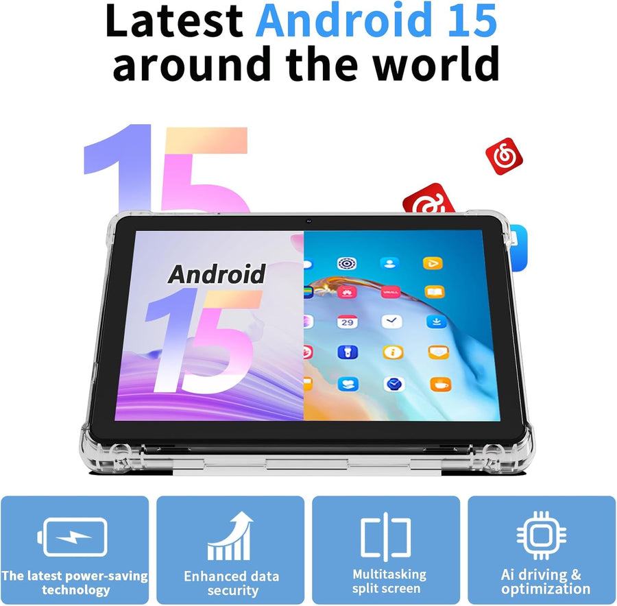 Tablet Android 15 de 10 pulgadas, 20 GB de RAM, 128 GB ROM 2 TB exp...