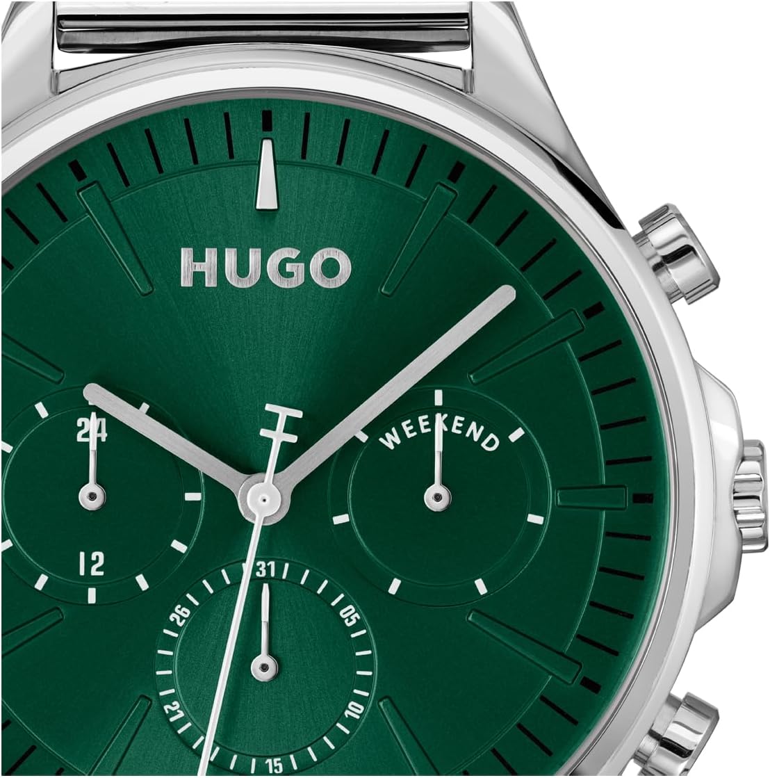 HUGO #Smash Multi Watch para hombre, caja de acero inoxidable, movimiento multifunción, diseño elegante y divertido, precisión de cuarzo, uso diario atrevido, regalo para él