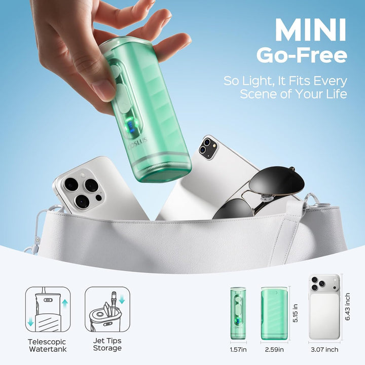 COSLUS Irrigador dental portátil T50 para viajes: Mini púa dental i...