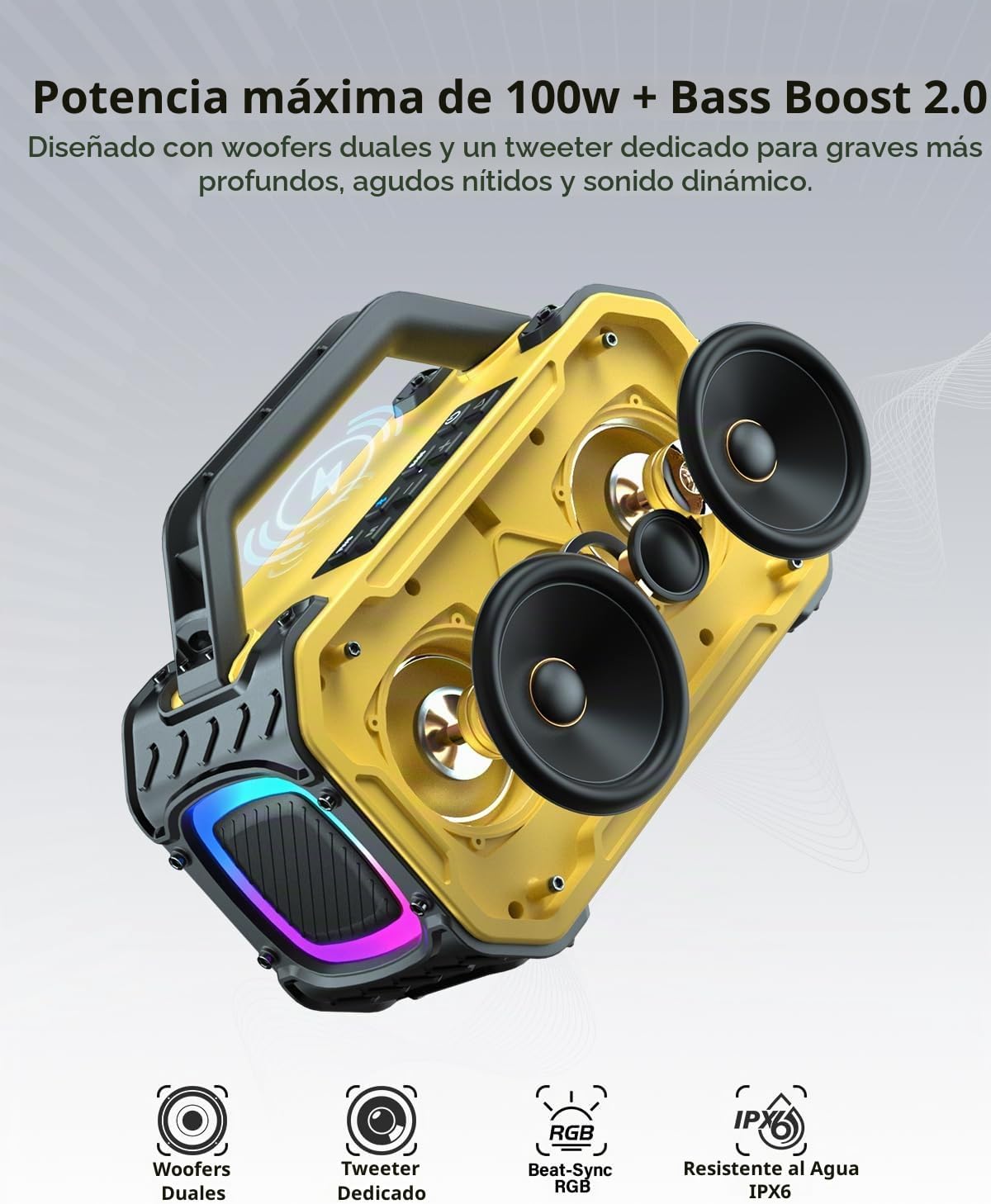Energizer Altavoces Bluetooth al aire libre, altavoz inalámbrico portátil