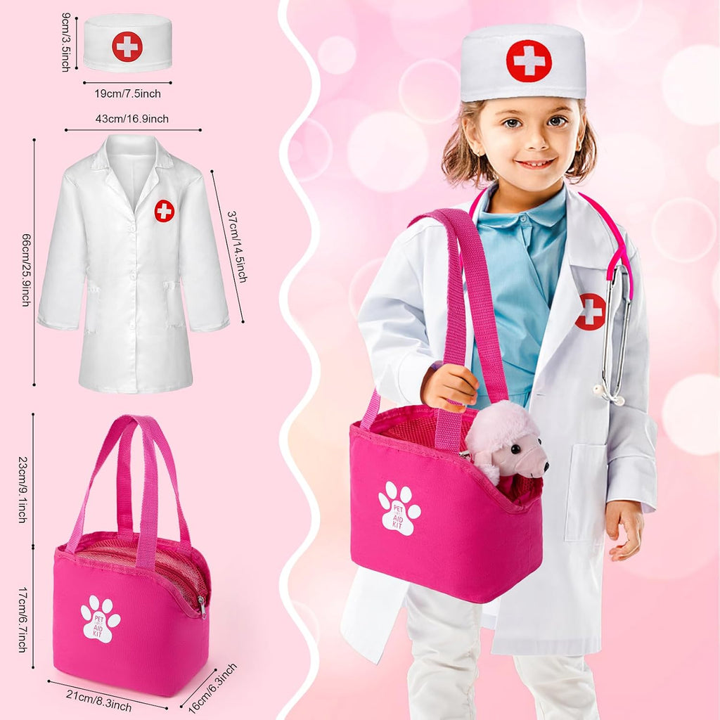 EFO SHM Kit de Doctor de Juego para Pretender para Niñas, Set de Veterinario para Niños