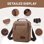 mygreen Bolso pequeño de hombro cruzado de lona para mensajero Bolso de trabajo