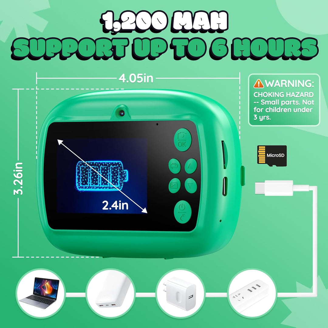 YOZISS - Cámara digital para niños de 3 a 8 años, cámara de impresi...