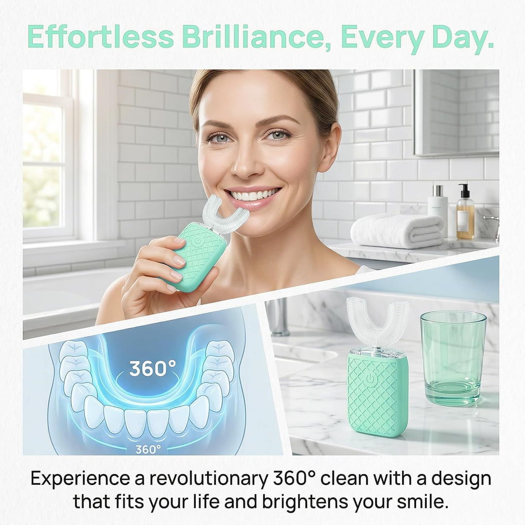 yeklike Sonic Electric - Cepillo de dientes en forma de U para adul...