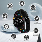 Relojes para niños y niñas, reloj deportivo digital con contador de pasos, podómetro, alarma de vibración, sin aplicación, impermeable, rastreador de fitness, reloj para niños, niñas, adolescentes