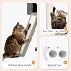 Globlazer Tall Cat Tower - Casa de árbol extragrande para gatos, S77D, gris