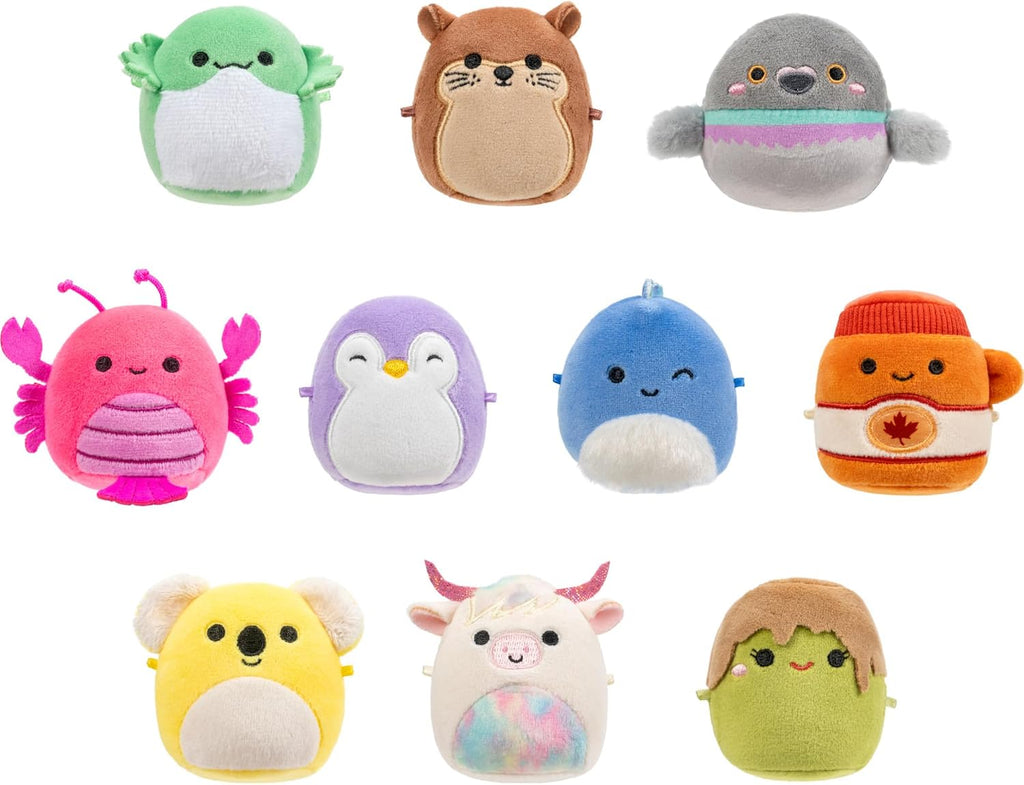 Squishmallows Paquete de 10 peluches originales de Micromallows