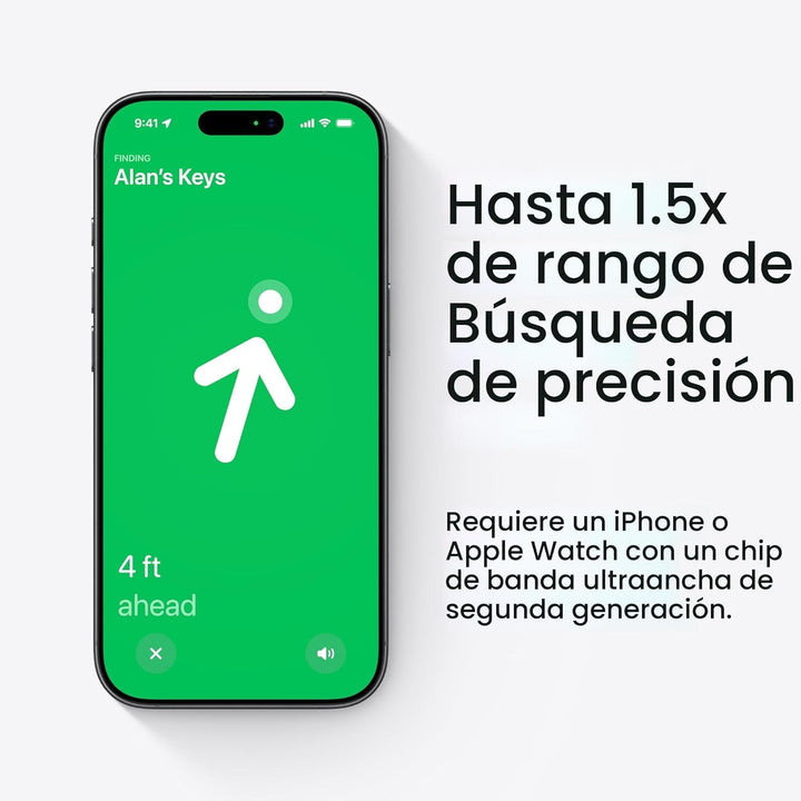 Apple AirTag (2ª generación) - Paquete de 4: rastreador para llaver...