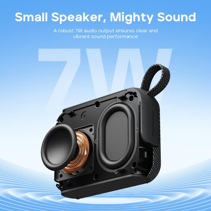 Tribit PocketGo - Altavoz de ducha Bluetooth, IP68 resistente al ag...