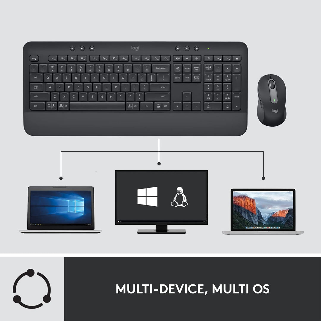 Logitech Signature MK650 Combo para Negocios, Mouse y Teclado Inalá...