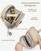 Bolsos cruzados para mujer, de cuero vegano, bolso de hombro vintage, bolso de viaje con ranuras para tarjetas