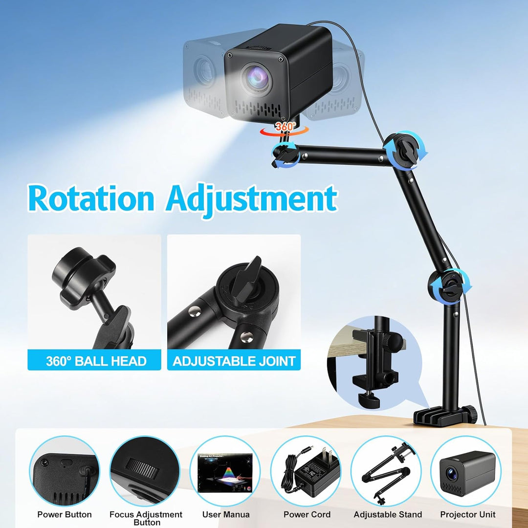Proyector de arte para trazar y dibujar - WiFi 5G y control web sin...
