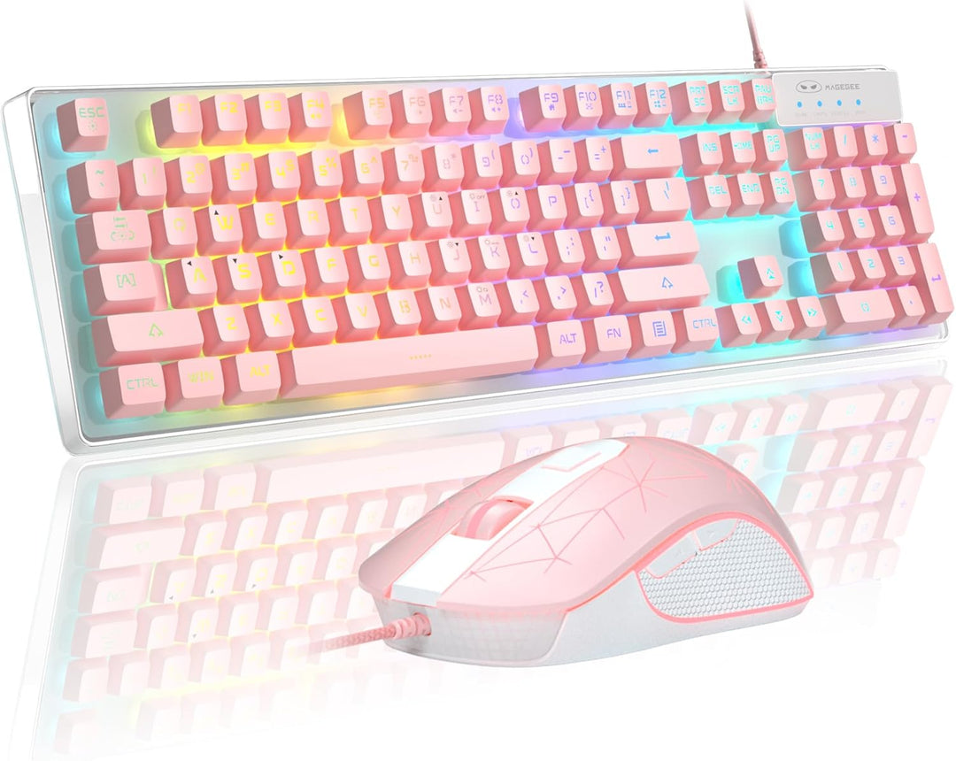 Combo de teclado y mouse para juegos, teclado K1 con retroiluminaci...