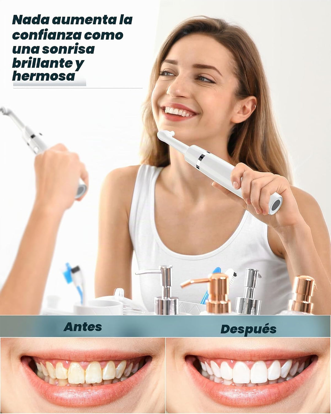Pulidor de Dientes, Kit Recargable de Blanqueamiento Dental para Li...