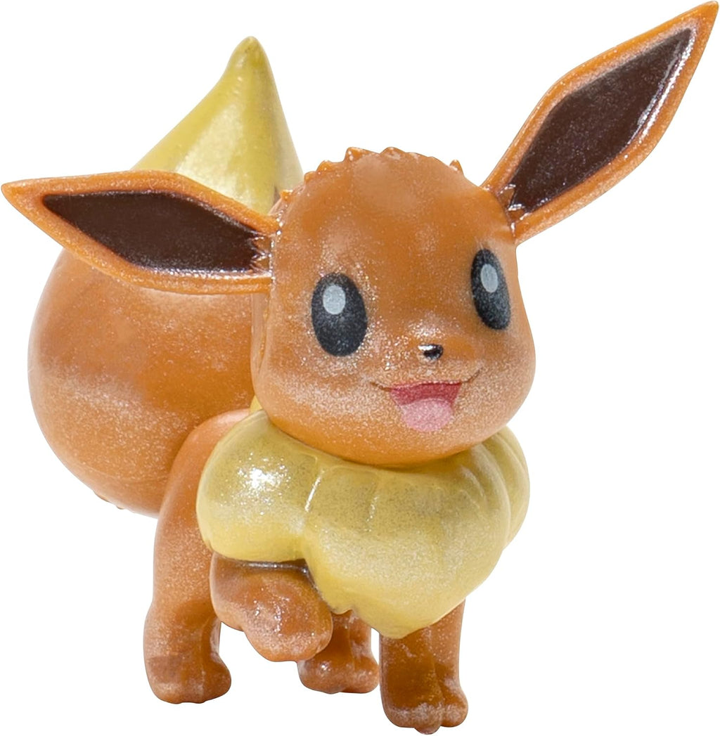 Pokemon Select Paquete de Evolución de Eevee - Incluye figuras de batalla de 5 cm de Eevee más figuras de 7.5 cm de Jolteon, Vaporeon y Flareon