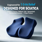 Lámpara Cojín de asiento extra grande para el dolor de ciática y coxis – Alivio de la presión Cojín de coxis para silla de oficina, asiento de coche, silla de ruedas y sentado largo – Almohada para aliviar el