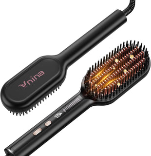Cepillo alisador de cabello iónico para mujer, cepillo alisador ant...