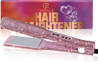 DORISILK Crystal Diamond - Plancha de pelo profesional de titanio d...