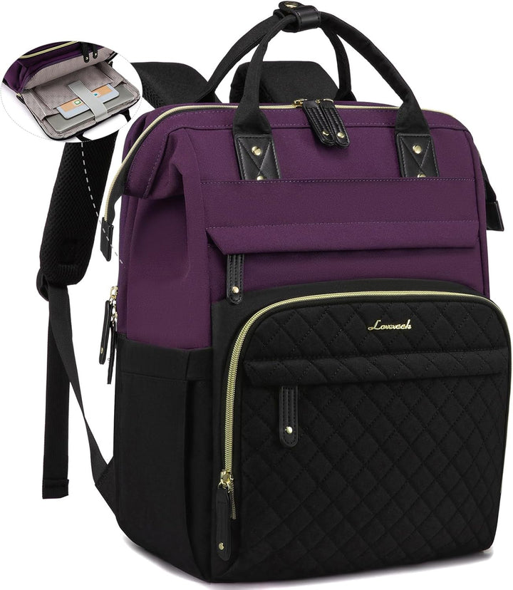 LOVEVOOK - Mochila para laptop de mujer, 15.6'' impermeable...