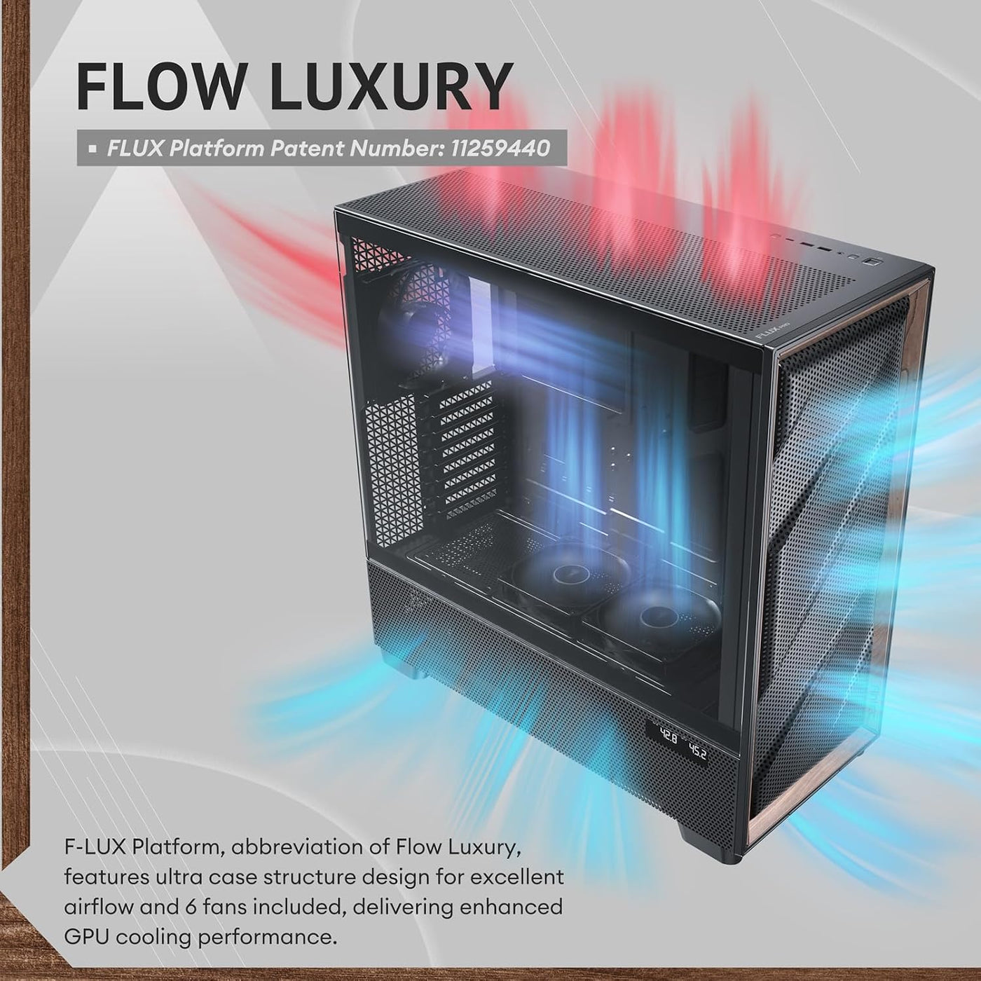 Antec Flux Pro, 6 ventiladores PWM incluidos, panel frontal de alto...
