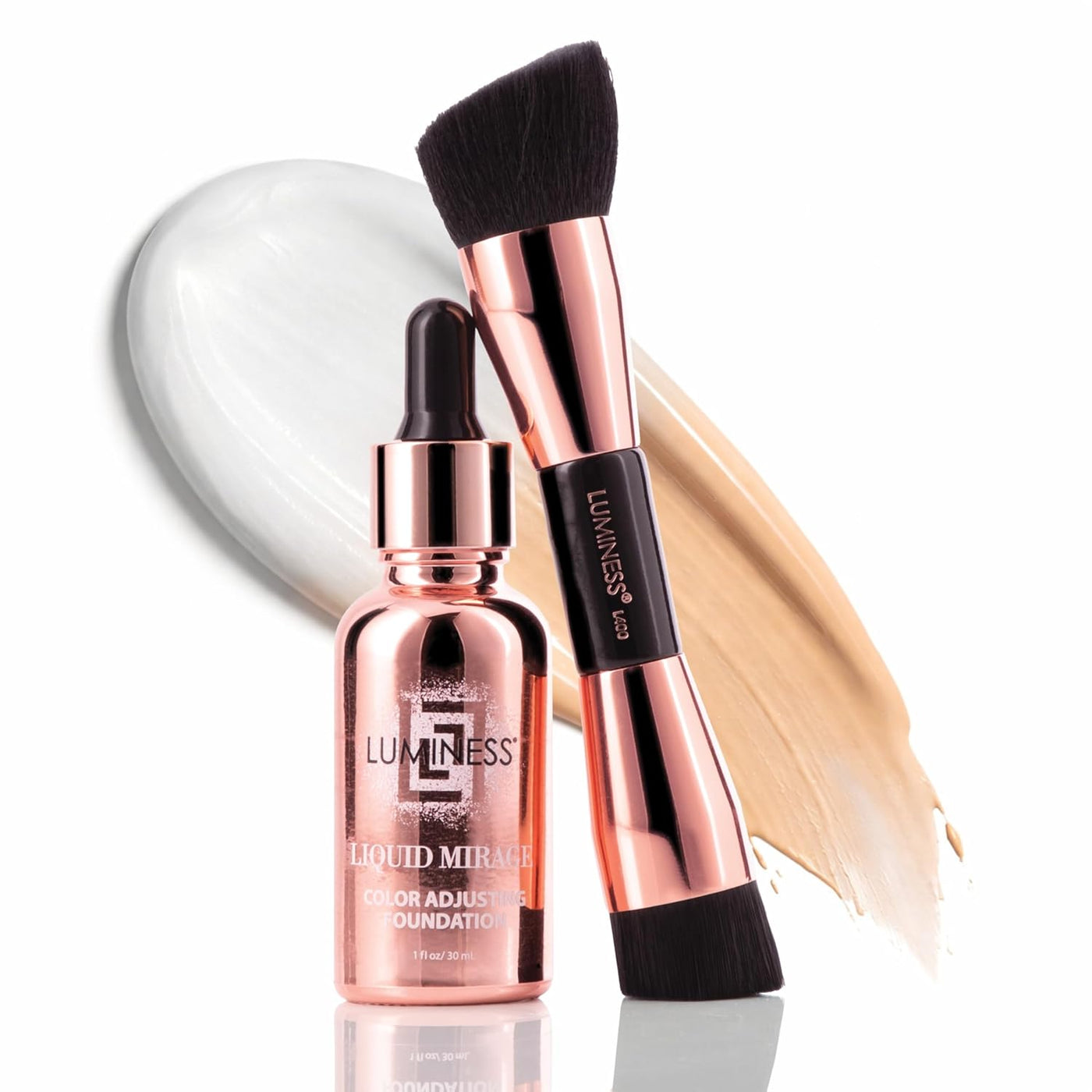 LUMINESS Liquid Mirage - Kit de base de maquillaje con ajuste de co...