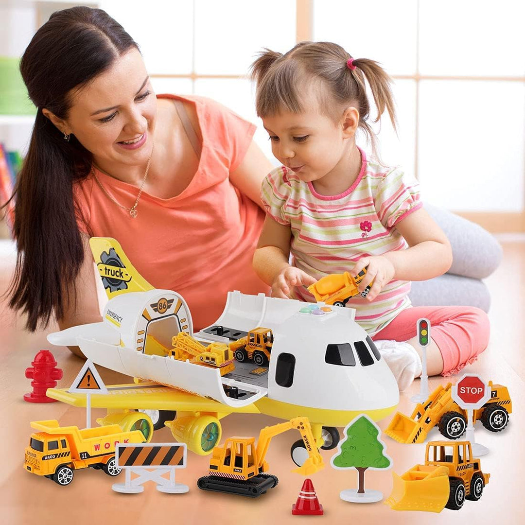 Dwi Dowellin Juego de juguetes de construcción de avión\/alfombra d...