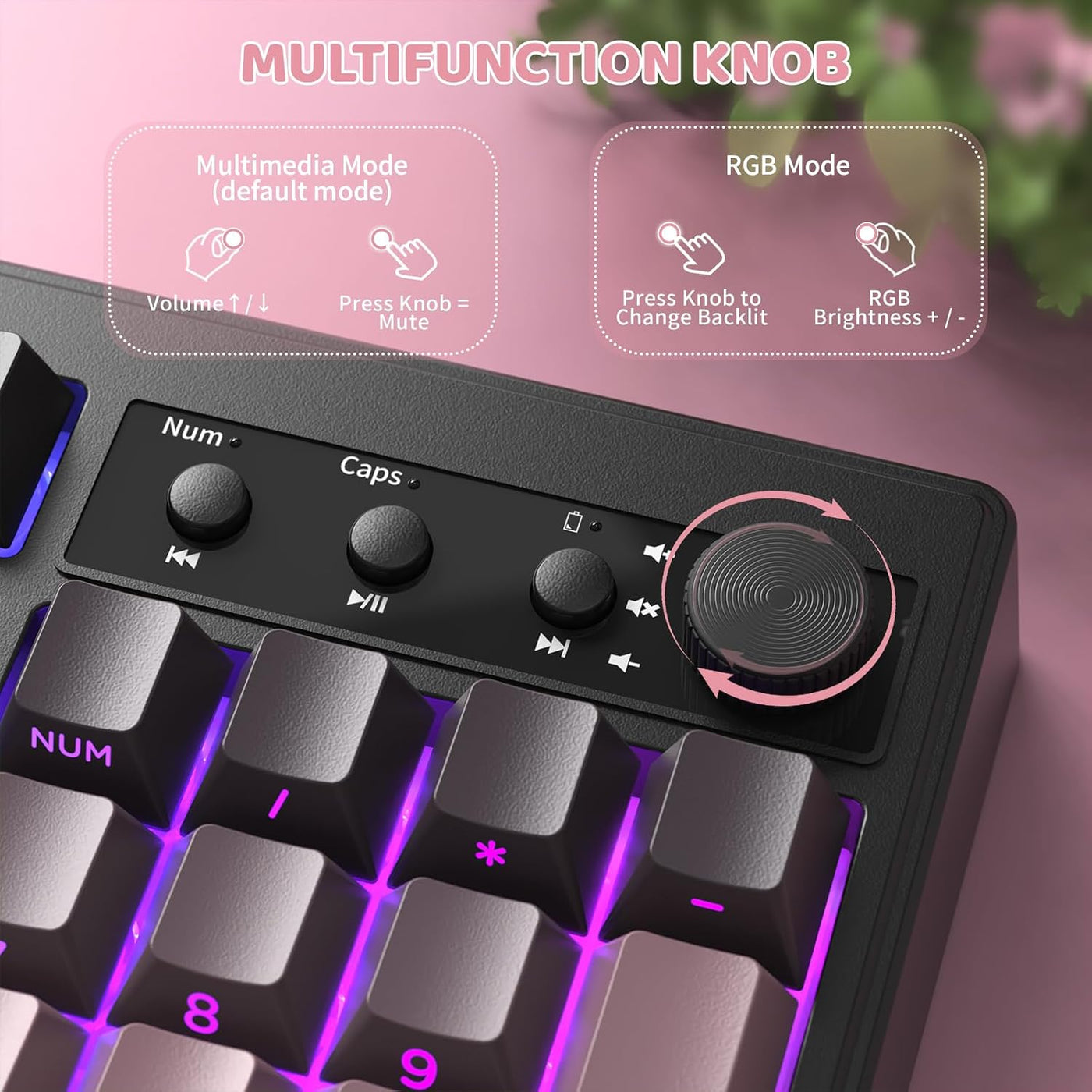 FREEWOLF K100 Teclado inalámbrico silencioso cremoso para juegos de...