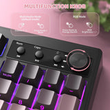 FREEWOLF K100 Teclado inalámbrico silencioso cremoso para juegos de...
