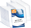 30 Pack Acrylic Sign Holder 8.5 x 11, Clear Plastic Display Stands para Tabletop, L-Shape Acrylic Stands para Flyers, Documents, Office, Restaurants, Vertical Sign Holder 8.5x11 para Desktop