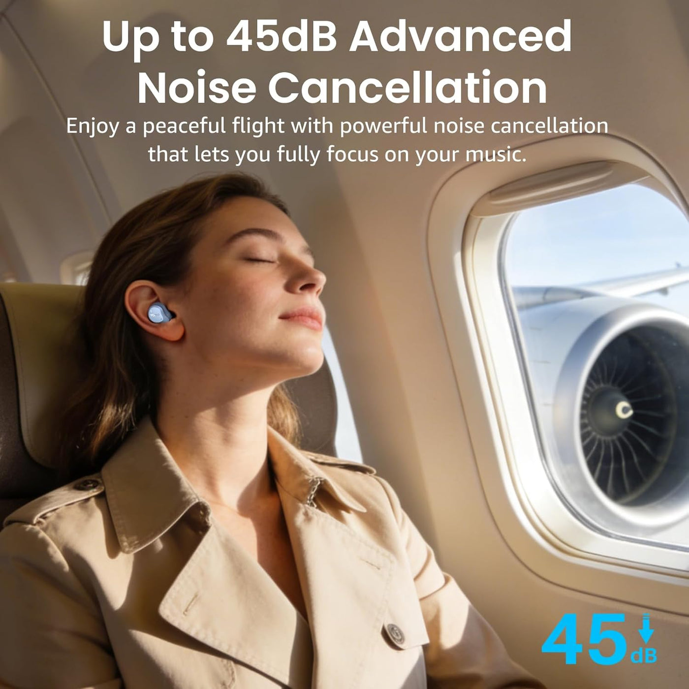 TOZO NC9 Auriculares inalámbricos híbridos con cancelación activa d...