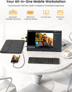 UPERFECT Monitor portátil con pantalla táctil de 15.6 pulgadas, mon...