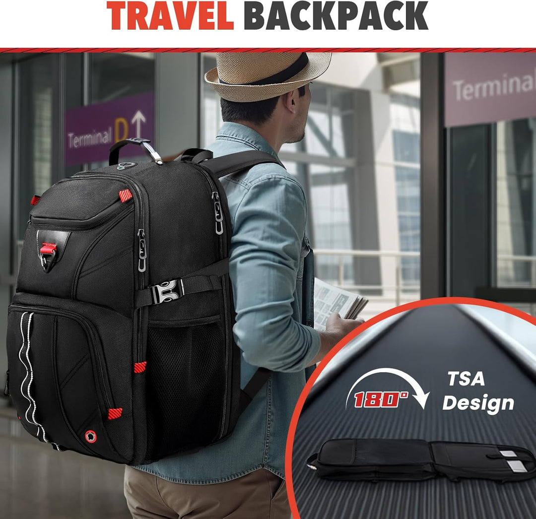 Mochila de viaje extra grande de larga duración para hombres y muje...