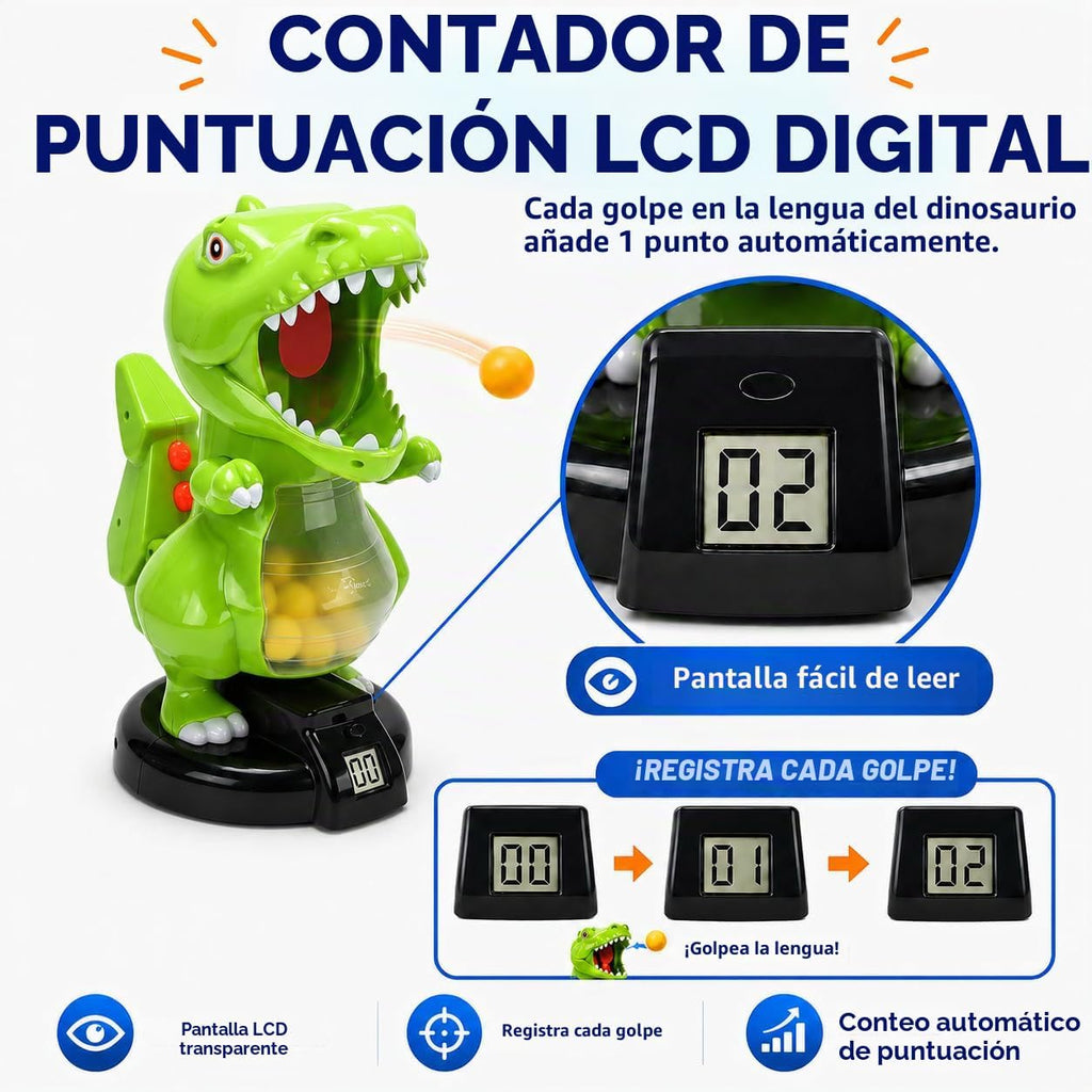 EagleStone Dinosaurio T-rex Lanzador para Niño con Puntuación Automática LCD