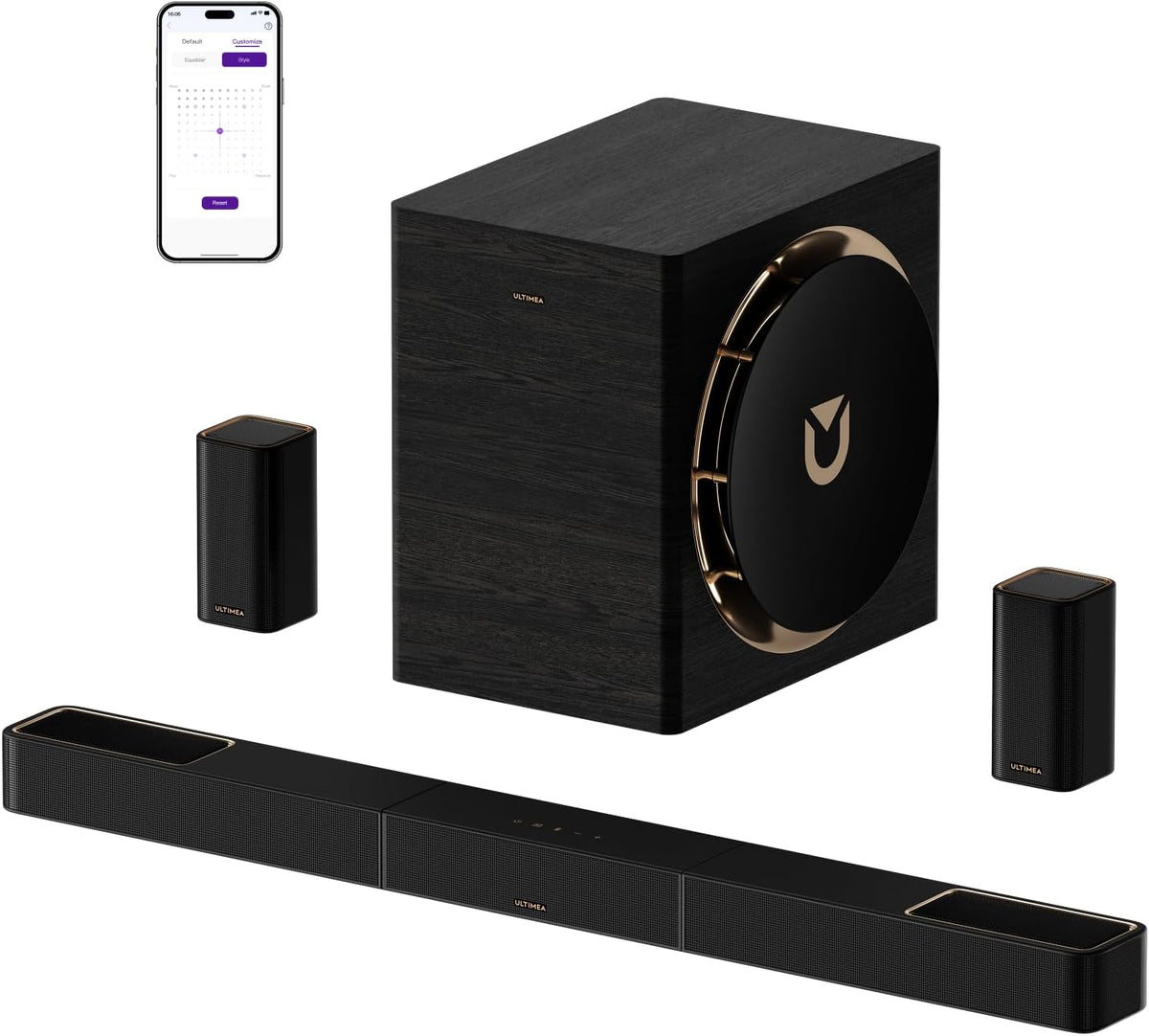 ULTIMEA Skywave X70 Sistema de Sonido Surround Inalámbrico Profesional 7.1.4ch