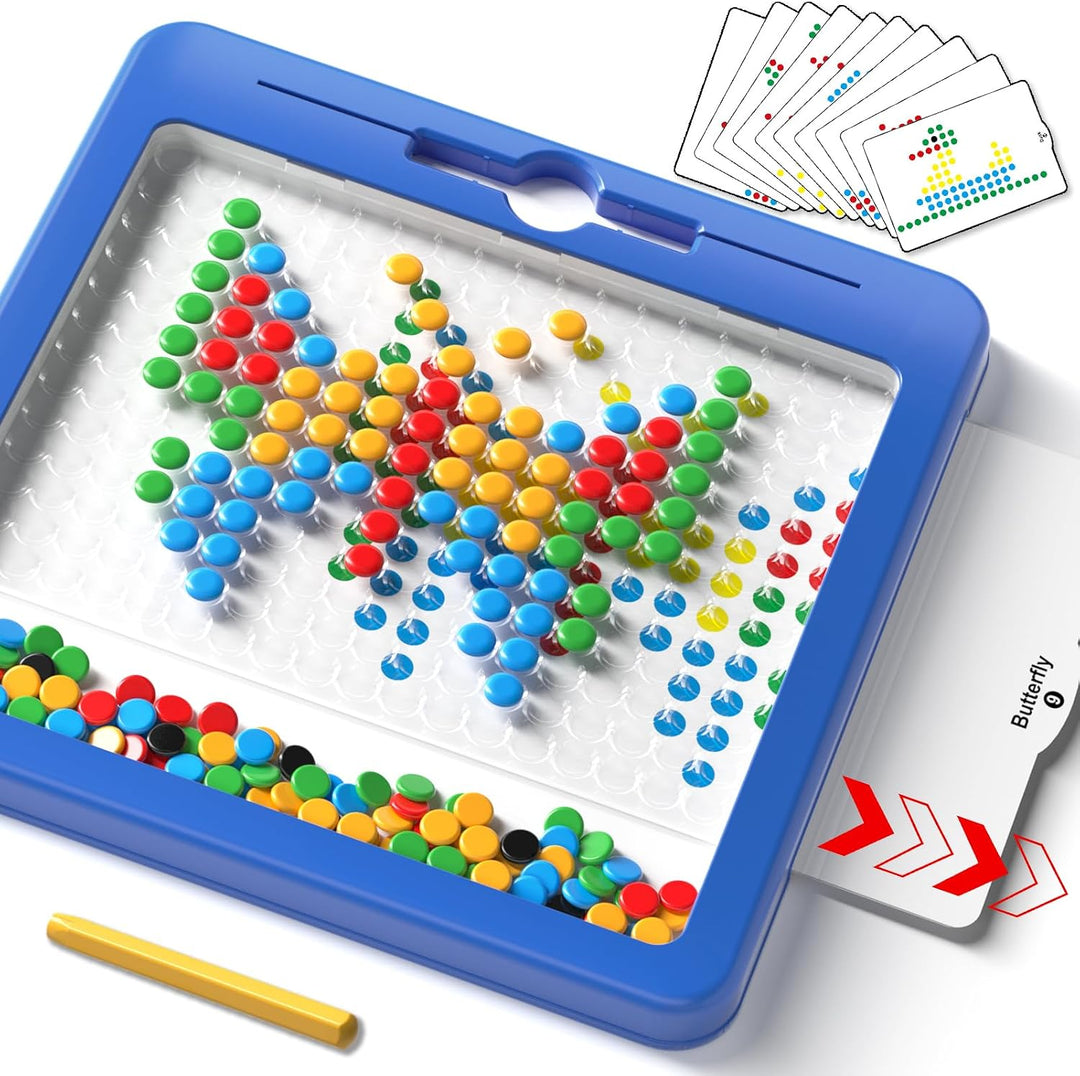Tablero de dibujo magnético grande 2 en 1 para niños pequeños, labe...
