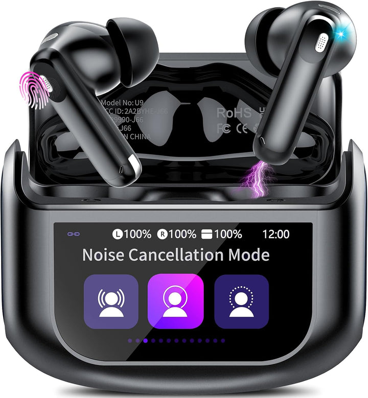 Auriculares inalámbricos, auriculares Bluetooth 5.4 con pantalla tá...