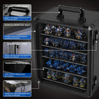 Estuche de transporte en miniatura Estuche de almacenamiento para miniaturas con 6 bandejas y 2 cerraduras