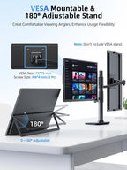 UPERFECT Monitor portátil con pantalla táctil de 15.6 pulgadas, 125...