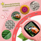Microscopio para niños, lupa digital 500X, juguete para explorar STEM, color rosa