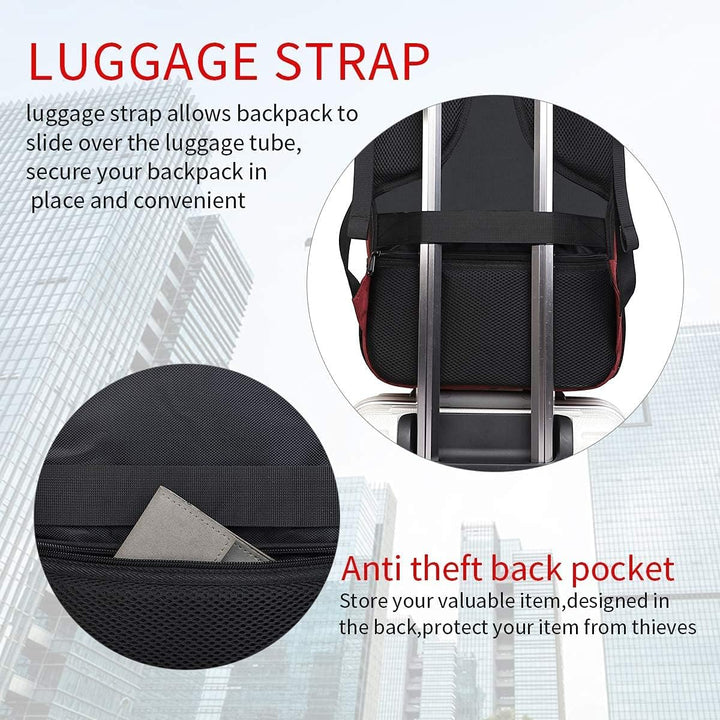 Monsdle Mochila de viaje para laptop, mochilas antirrobo con puerto...