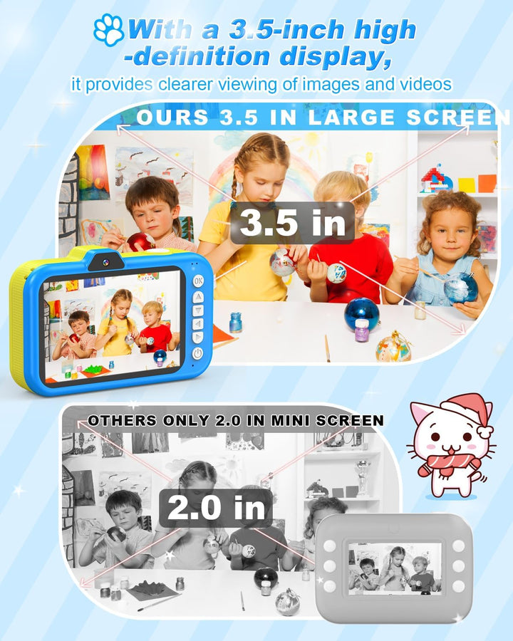 Cámara para niños Uffylle, selfie frontal de 1080P 48MP, cámara de...