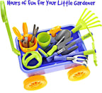 Dimple Garden Wagon & Tools Juego de juguetes, juego de jardinería para