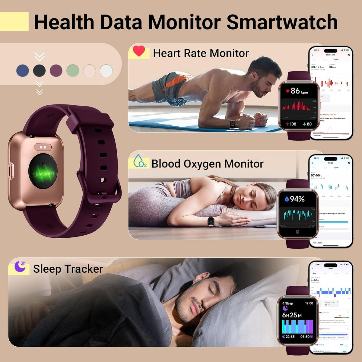 Relojes inteligentes para mujer, reloj inteligente para teléfonos Android y iPhone, relojes de fitness para mujer con Alexa, alertas de llamadas y notificaciones