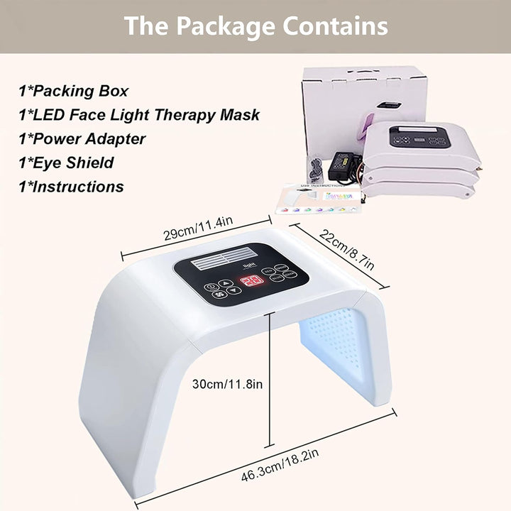 Led-Face-Tool, máscara facial de terapia de luz LED, equipo de bell...