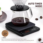 Báscula de café BAGAIL con temporizador, precisión de 0.004 oz/6.6 lbs