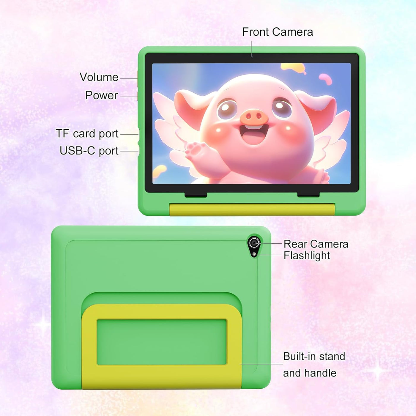 Tablet para niños, tableta Android 15 con pantalla HD, 10.1 pulgada...
